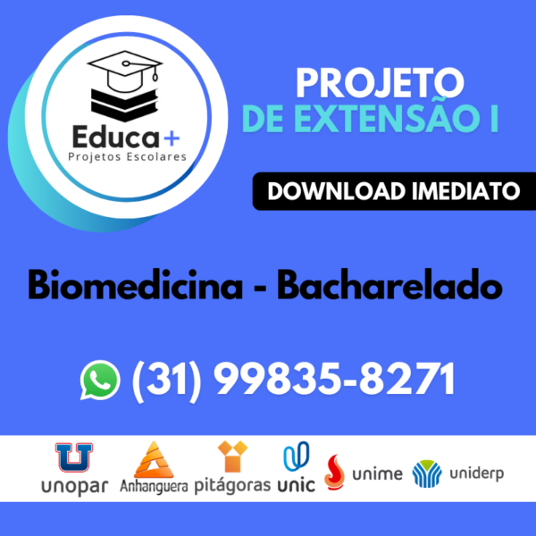 PROJETO DE EXTENSÃO - Biomedicina - Bacharelado